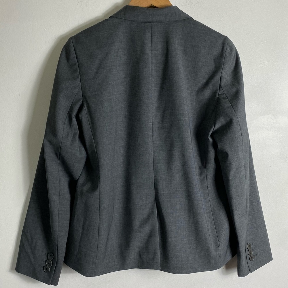 Talbots Gray Wool Blend Single Button Blazer - image 2